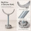 1Pc U-Shaped Alloy Stair Gate Banister Adapter Guardrail Fixator Silver 4