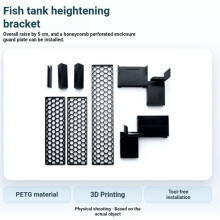 For Mijia Fish Tank 2 Pro 5cm Height-Adjustable Bracket with Honeycomb Perforated Surround Panel (3D Printed)