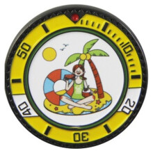 Alinhador de Golfe e Auxiliar de Leitura de Greens (Também Funciona Como Marcador de Bola), Leitor de Inclinação e Linha de Putt, Nível de Golfe