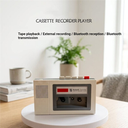 Cassette Player Portable Multi-Functional Retro Two-Way  Receiver/Transmitter Cassette Player/Record Player 2