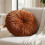 Homescapes Round Pleated Cushion, 36 cm 2