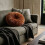 Homescapes Round Pleated Cushion, 36 cm 5