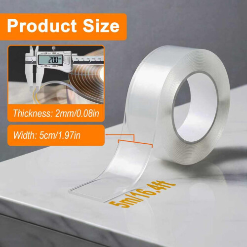 Hexizexi Clear Edge Protector Strip 5m x 5cm Self Adhesive 2 mm Thick 1