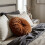 Homescapes Round Pleated Cushion, 36 cm 6
