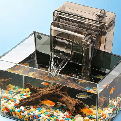 Tiny Hang- Filter for Aquariums - USB Powered 3W Waterfall Water Pump, Compact & Quiet for Small Fish Tanks 2