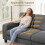3 Seater Waffle Fabric Sofa 215cm Large Modern Sofa Couch Seats Settee 2 Pillows 12
