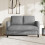 (Grey) 129cm Small Loveseat Sofa Comfy Soft Corduroy Couch 2