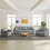 (Grey) 129cm Small Loveseat Sofa Comfy Soft Corduroy Couch 7