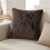 Homescapes Embossed Botanical Leaves Cushion with Cover, Brown 2