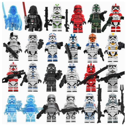 24pcs Star Wars Minifigures Set Fit Lego
