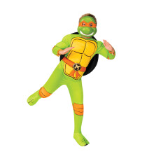 Rubie's Jungen Nickelodeon Retro Klassische Teenage Mutant Ninja Turtles Michelangelo Kostüm, Groß Grün