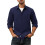 Herren Cordhemd Casual Elegant Langarm Dunkelblau M 1