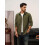 Herren Cordhemd Casual Elegant Langarm Bequem Grün M 4