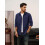 Herren Cordhemd Casual Elegant Langarm Dunkelblau M 4