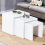 AINPECCA (3pcs White) 3PCS Nested Coffee Table Set High gloss Sofa Side 1