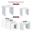 AINPECCA (3pcs White) 3PCS Nested Coffee Table Set High gloss Sofa Side 2