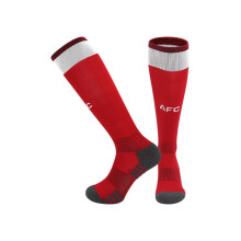 (M(UK 8-2.5), Arsenal Red) 2027 Kids Football Grip Socks High Knee Football Training Socks - Quick Dry Breathable Cushioned Socks