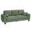215cm Large 3 Seater Sofa Waffle Textured Fabric Upholstered Sofa Couch Seats UK 2