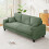 215cm Large 3 Seater Sofa Waffle Textured Fabric Upholstered Sofa Couch Seats UK 3