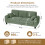 215cm Large 3 Seater Sofa Waffle Textured Fabric Upholstered Sofa Couch Seats UK 4