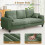 215cm Large 3 Seater Sofa Waffle Textured Fabric Upholstered Sofa Couch Seats UK 6