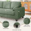 215cm Large 3 Seater Sofa Waffle Textured Fabric Upholstered Sofa Couch Seats UK 8