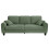 215cm Large 3 Seater Sofa Waffle Textured Fabric Upholstered Sofa Couch Seats UK 11