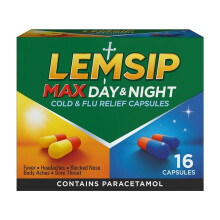 Lemsip Max Day & Night Cold & Flu Capsules, 16 Capsules