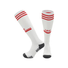 (L(UK 3.5-11), LFC White) 2027 Kids Football Grip Socks High Knee Football Training Socks - Quick Dry Breathable Cushioned Socks
