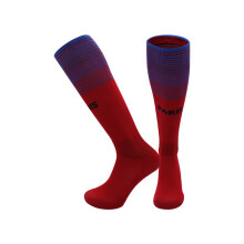 (L(UK 3.5-11), Paris red) 2027 Kids Football Grip Socks High Knee Football Training Socks - Quick Dry Breathable Cushioned Socks