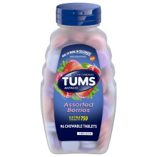 Tums E-X Extra Strength Antacid/Calcium Supplement-Assorted Berries-96 Ct.