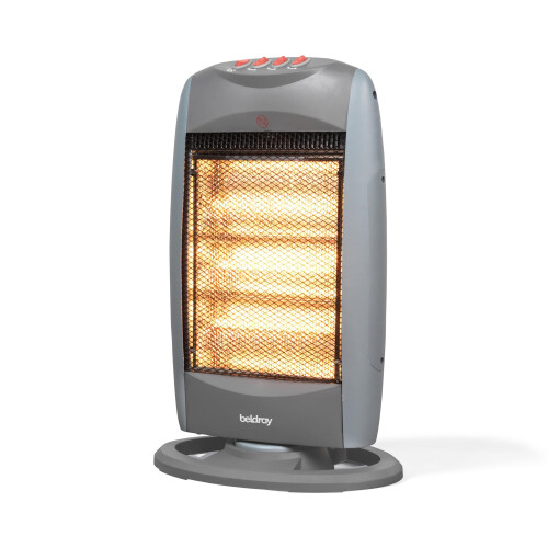 Beldray Beldray Halogen Heater, Portable, 1200W, 3 Heat Settings, Sturdy Base