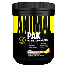 ANIMAL Pak Powder Orange – Multivitamin Powder for Sports & Fitness, with Vitamin B Complex, zinc, Minerals & Amino acids – Supplement for Energy,