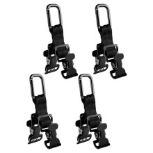 4-Teiliges Set Feuerwehrhandschuhriemenclips Aus Metall, Doppelclip für Feuerwehrhandschuhriemen, Robuster Handschuhhalterclip Aus Metall
