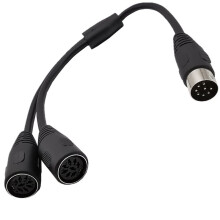 DIN 8-Pins Splitter Y-Kabel DIN 8-Pins Mannelijk Naar 2 Vrouwelijke Luidspreker Audiosysteem Microfoon Signaalregeling Splitterkabel