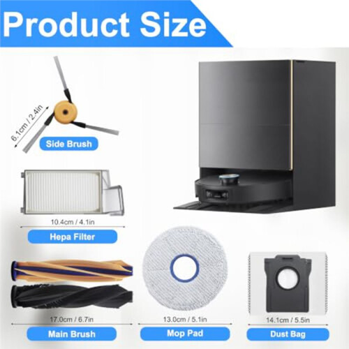 Replacement Accessory Kit for  X60 Max Ultra Complete / X60 Ultra Robot Vacuum 2