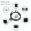 Laptop Lock, Tablet Lock Security Cable, 2 Keys Sturdy Steel Locking Kit Anti Theft Hardware Protection 2