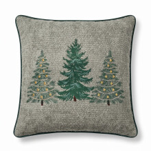 Chenille Feel Christmas 3 Trees Throw Cushion - 45 x 45 cm