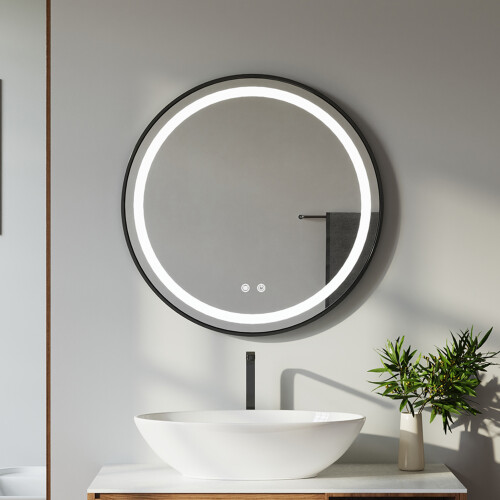 Living And Home Wall-Mounted Bathroom Adjustable LED Vanity Mirror with Demister
