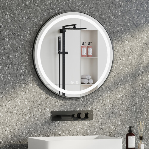 Living And Home Wall-Mounted Bathroom Adjustable LED Vanity Mirror with Demister 1