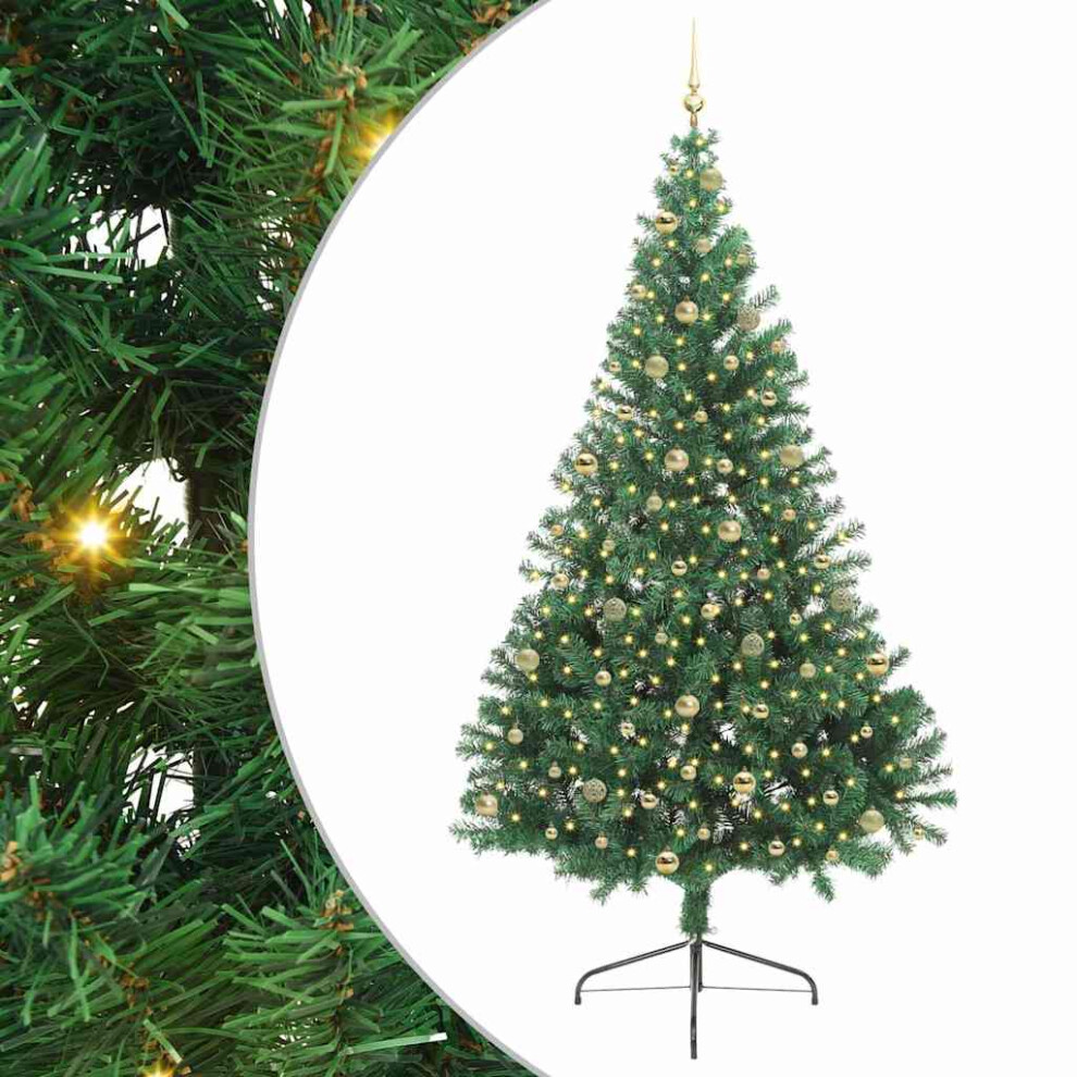 B&Q - Artificial Pre-Lit Christmas Tree Green 240 Cm Pvc - Image 2
