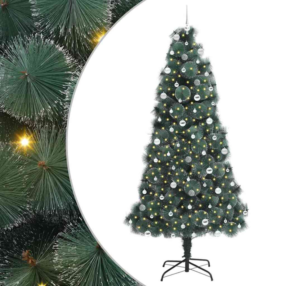 Vidaxl (240 Cm) Artificial Christmas Tree With Leds&Stand Decoration Tree Multi Sizes