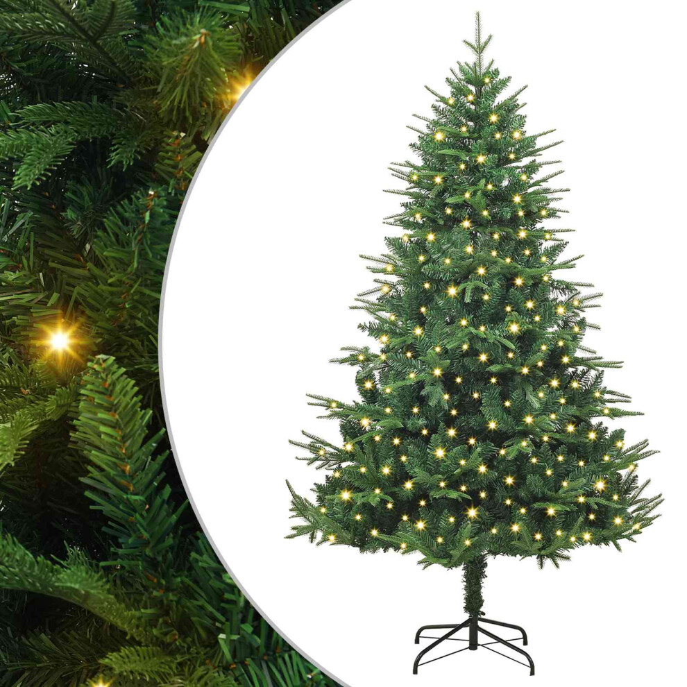 vidaXL Artificial Pre-lit Christmas Tree Green 180 cm PVC and PE - Image 2