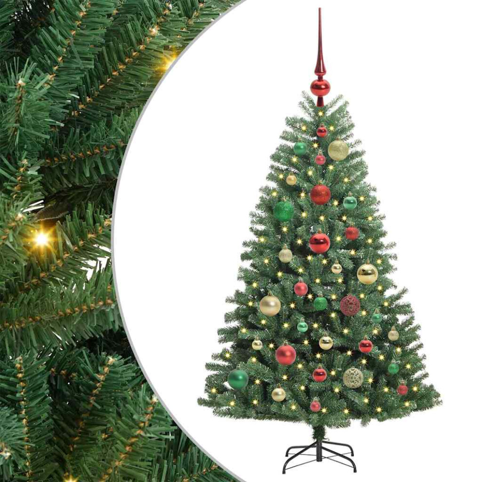 vidaXL Hinged Artificial Christmas Tree - Green - 120 cm - Image 2