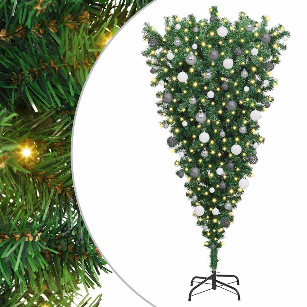 B&Q -  Upside-Down Artificial Pre-Lit Christmas Tree With Ball Set Pvc - Image 2