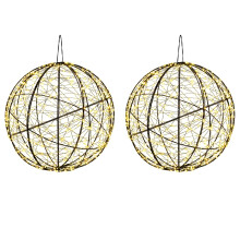 vidaXL Christmas Finial Light 2 pcs 1500 LEDs Warm White