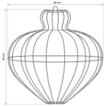 vidaXL Christmas Finial Light 192 LEDs Warm White Ø 45 x 40 cm