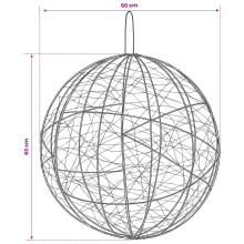 vidaXL Christmas Finial Light 950 LEDs Warm White Diameter 60 x 63 cm