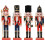 VidaXL vidaXL Christmas Nutcracker TURKU 4 pcs Red and Black 30 cm 1