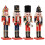 VidaXL vidaXL Christmas Nutcracker TURKU 4 pcs Red and Black 30 cm 3